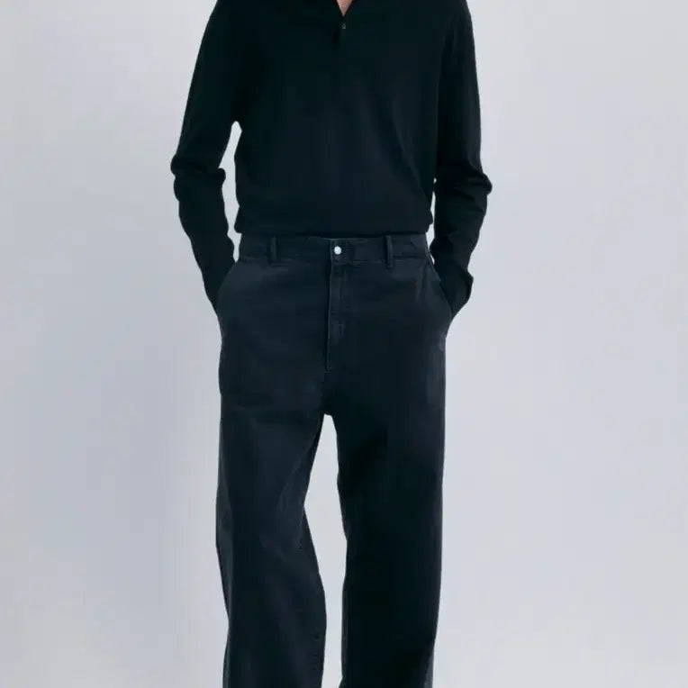 [BUNJANG] Pottery One Washed Wide Denim Jeans (New) Blue Black / 포터리 One Washed Wide Denim(New)Blue Black