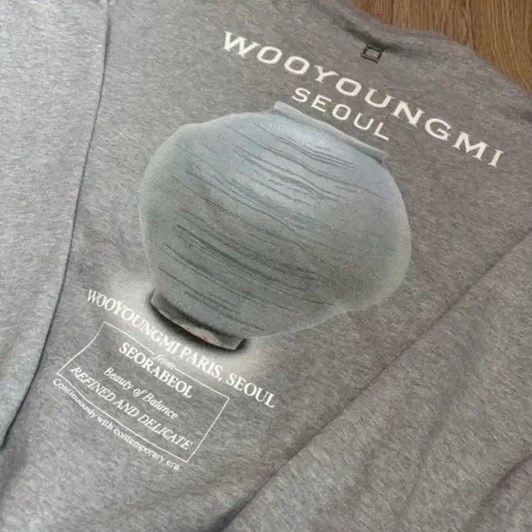 [BUNJANG] Wooyoungmi Celadon Logo Sweatshirt Grey Size 50 / [50/A급/크림판]우영미 청자 맨투맨 그레이 50사이즈