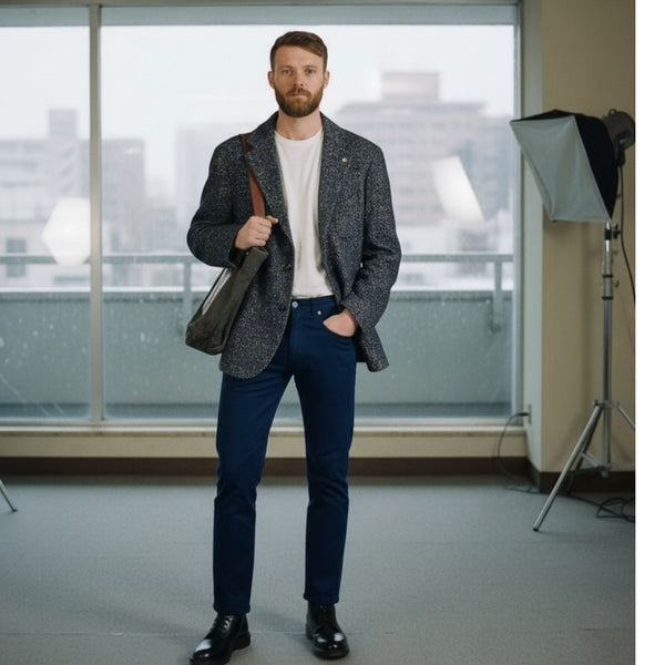[BUNJANG] Italian Wool Blend Blazer Suit Jacket / 세일 M  100 남성 새거 블레이저 정장 수트 자켓 - 양복 정장