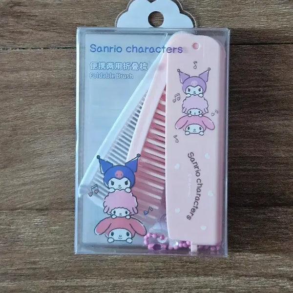 [BUNJANG] Sanrio My Melody Kuromi Portable Folding Hair Brush / 산리오 마이멜로디 쿠로미 휴대용 접이식 머리빗 양도