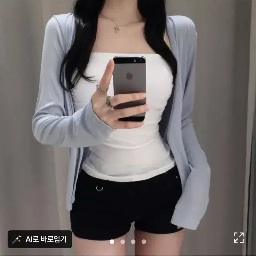 [BUNJANG] Avely Marine Long Ver. Sora Open Shoulder Long Cardigan / 에이블리 마린롱버전 라즈 오픈 숄 여리핏 롱 가디건 소라
