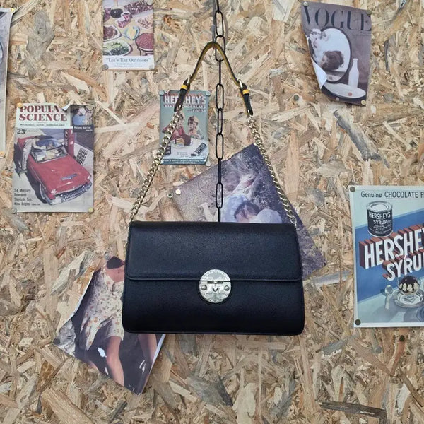 [BUNJANG] Metrocity Black Chain Shoulder Bag / 메트로시티 블랙 체인 숄더백