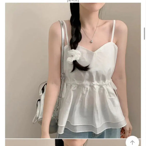 [BUNJANG] White Frill Blouse / 화이트 블라우스 (새상품)