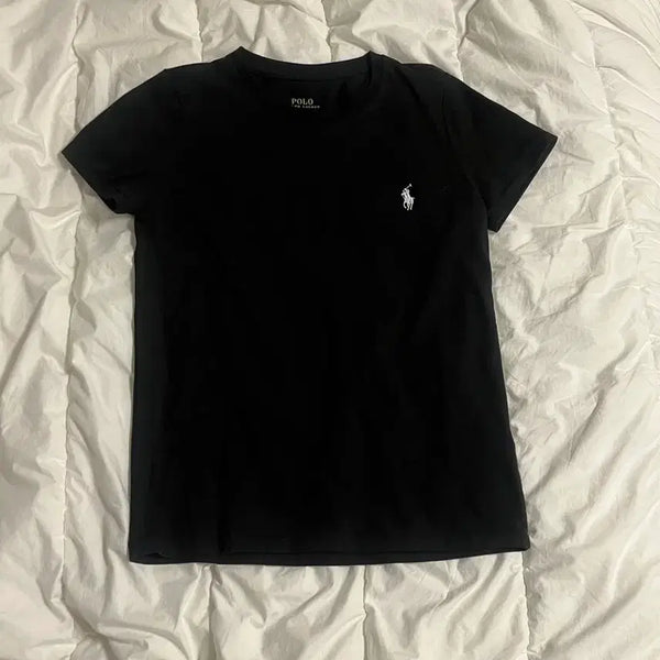 [BUNJANG] Polo Ralph Lauren Round Neck Black Short Sleeve T-Shirt - Women's / 폴로 라운드 블랙 반팔 여성 새상품