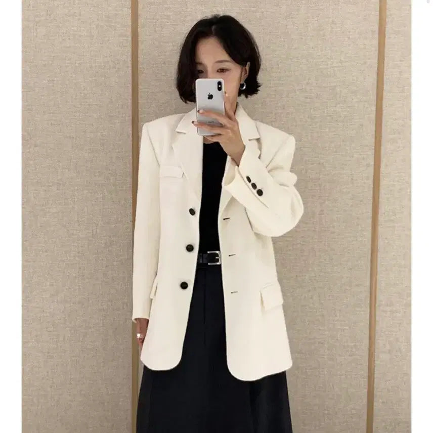 [BUNJANG] Around You Former Wool Silk Coat Jacket / 블랙) 어라운드율 포머 울 실크 코트자켓