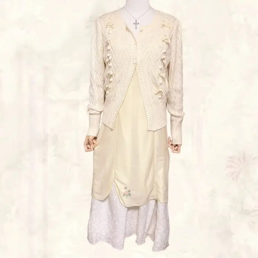[BUNJANG] Japanese Fairy Aoi Yuu Mood Slip Dress Coordination Set / 일본 페어리 아오이유유무드 슬립 원피스 코디세트