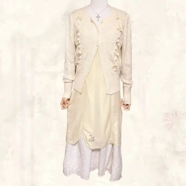 [BUNJANG] Japanese Fairy Aoi Yuu Mood Slip Dress Coordination Set / 일본 페어리 아오이유유무드 슬립 원피스 코디세트