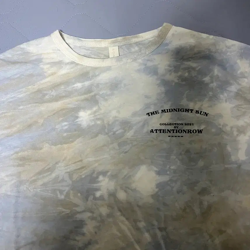[BUNJANG] Attention로우 Clam Tie-Dye Summer Print Oversized Short-Sleeve T-Shirt Brown Size 2 / 어텐션로우 클램 타이다이 썸머 프린트 오버핏 반팔 브라운 2사이즈
