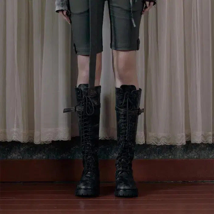[BUNJANG] Bohemseoa Belted Riding Half Pants Olive / 보헴서오 벨티드 라이딩 하프 팬츠 올리브