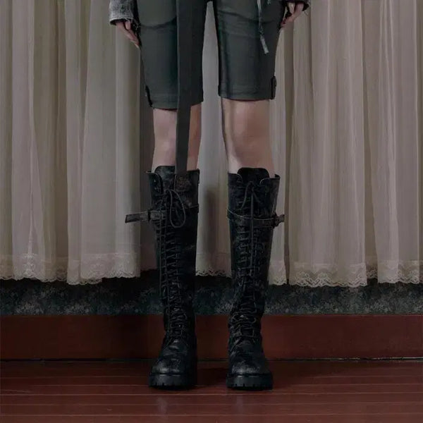 [BUNJANG] Bohemseoa Belted Riding Half Pants Olive / 보헴서오 벨티드 라이딩 하프 팬츠 올리브