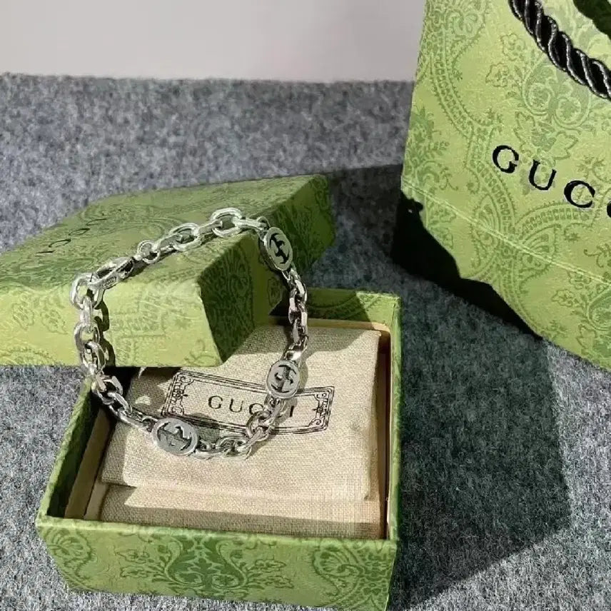 [BUNJANG] Gucci Interlocking G Chain Bracelet Silver / 구찌 인터로킹 G 체인 팔찌 실버