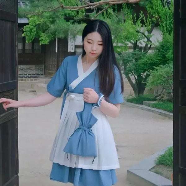[BUNJANG] Seorin Sky-Harmonious Hanbok Set-up / 서린 하늘결 생활한복 셋업 양도(새상품)
