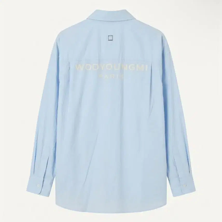[BUNJANG] Wooyoungmi Back Logo Shirt Sky Blue / 우영미 백로고 셔츠 스카이블루 (34)