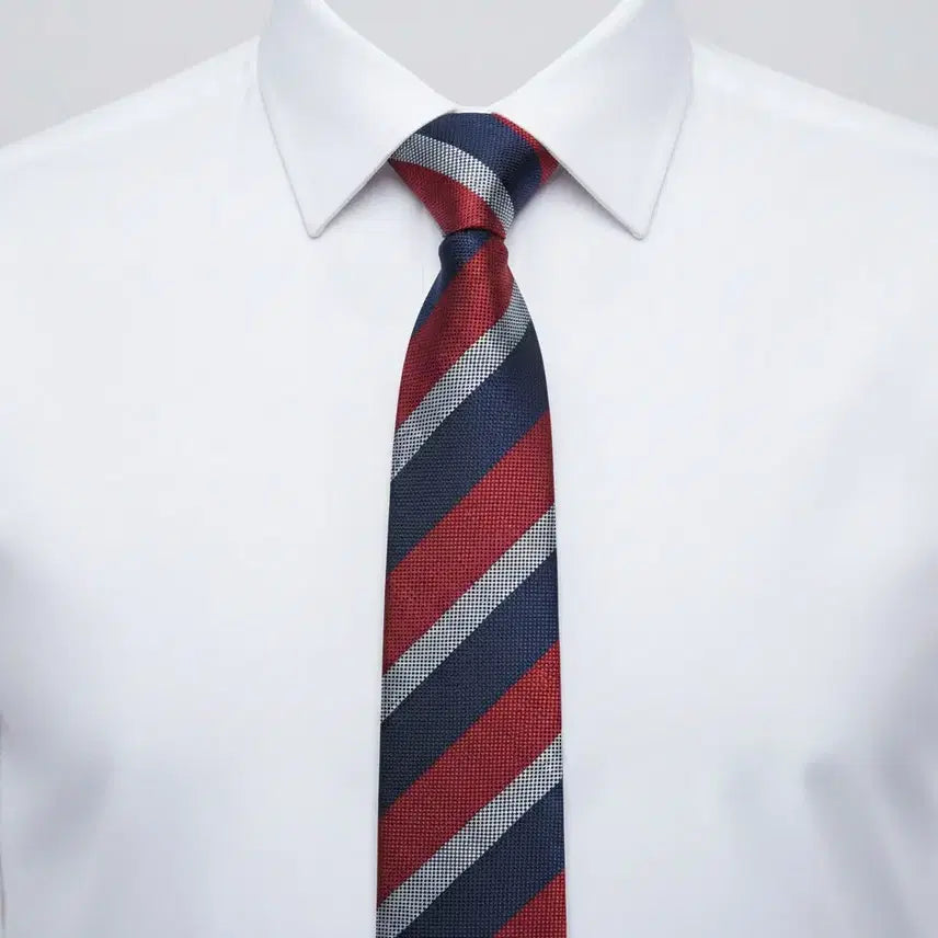 [BUNJANG] Franco Ferraro Diagonal Pattern Silk Necktie / 프랑코페라로 사선패턴 실크 넥타이