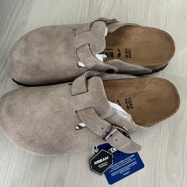 [BUNJANG] Birkenstock Boston Suede Leather Taupe Narrow 39 / 버켄스탁 보스턴 스웨이드 레더토프-내로우 39