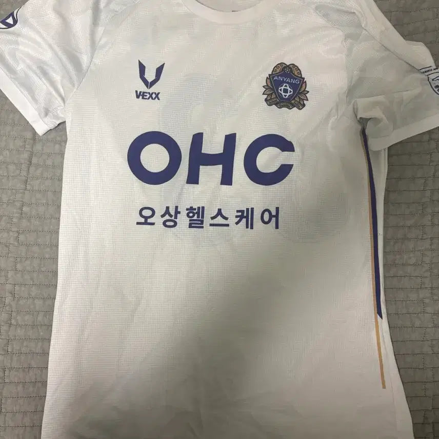 [BUNJANG] FC Anyang U18 2025 White Striped Football Jersey / 2025 fc안양 u18 유니폼