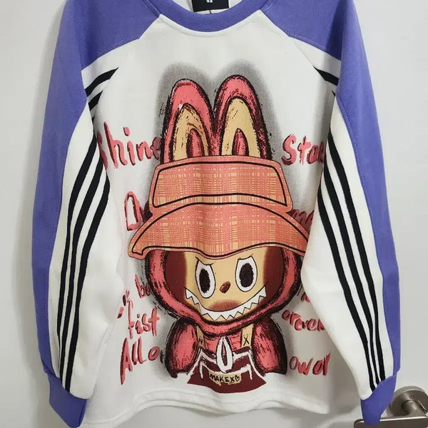 [BUNJANG] Labubu Character Printing Long Sleeve T-Shirt Sweatshirt / 라부부 캐릭터 프린팅 긴팔티셔츠 맨투맨<새상품>