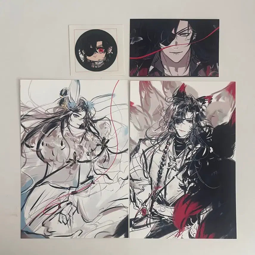 [BUNJANG] Tian Guan Ci Fu (Heaven Official's Blessing) Unofficial Merchandise Postcard & Sticker Set / 천관사복 비공굿 엽서 스티커 삼랑 화성 사련