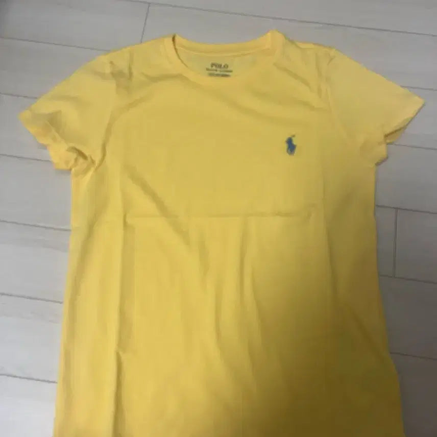 [BUNJANG] Polo Ralph Lauren Women's Yellow Round T-Shirt / 새상품 폴로 반팔 여성용 옐로우 라운드