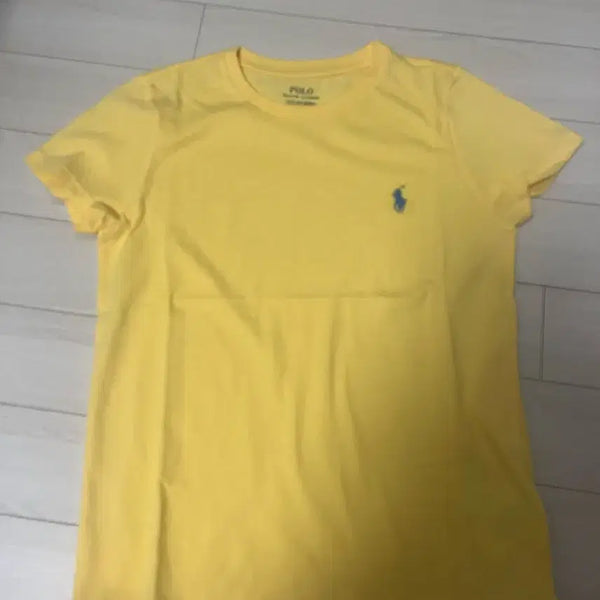 [BUNJANG] Polo Ralph Lauren Women's Yellow Round T-Shirt / 새상품 폴로 반팔 여성용 옐로우 라운드