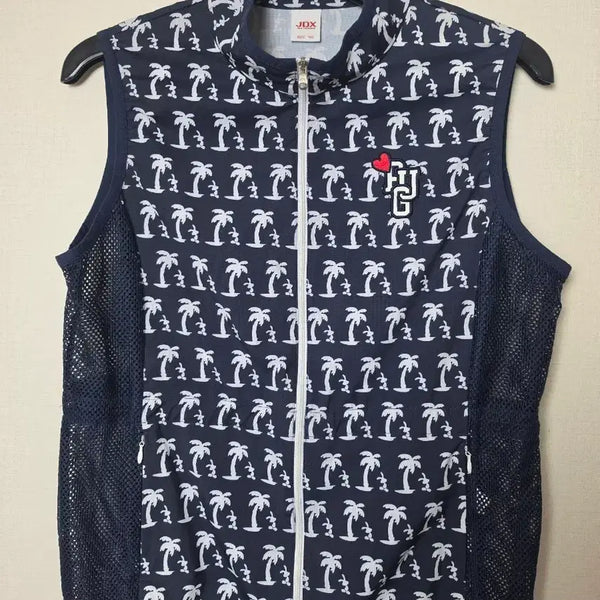 [BUNJANG] JDX Golf Wear Palm Tree Pattern Vest Navy / (100)JDX 골프웨어 야자수 패턴 조끼 네이비