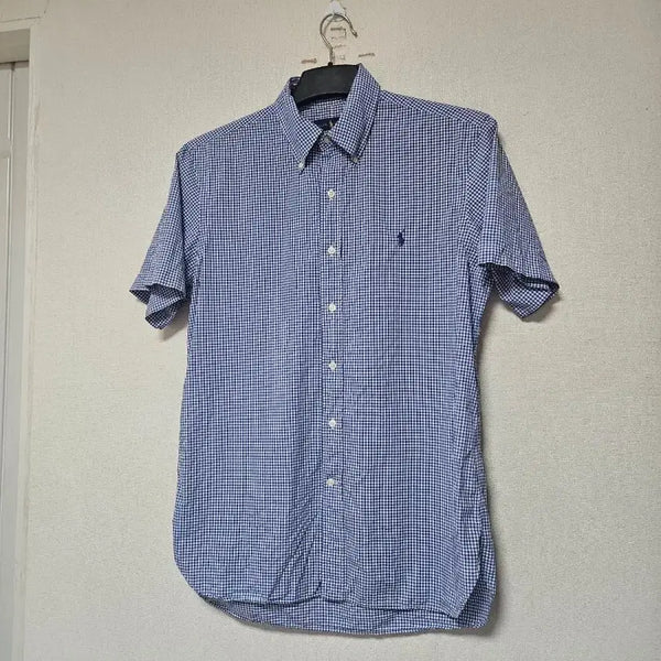[BUNJANG] Polo Ralph Lauren Cotton Check Short Sleeve Shirt Size 175/96A / 폴로랄프로렌 면셔츠 100호