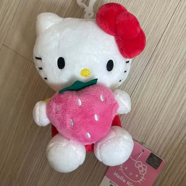 [BUNJANG] Sanrio Hello Kitty Strawberry Plush Keychain / 헬로키티 딸기 인형 키링