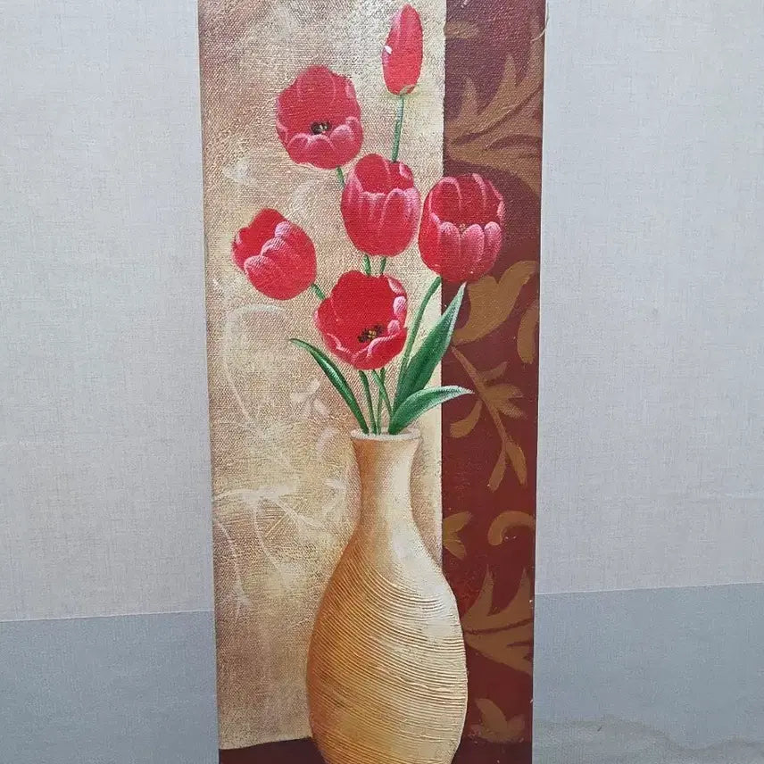 [BUNJANG] Modern Tulip Oil Painting Framed Art / 모던한 튤립꽃 유화 그림 액자