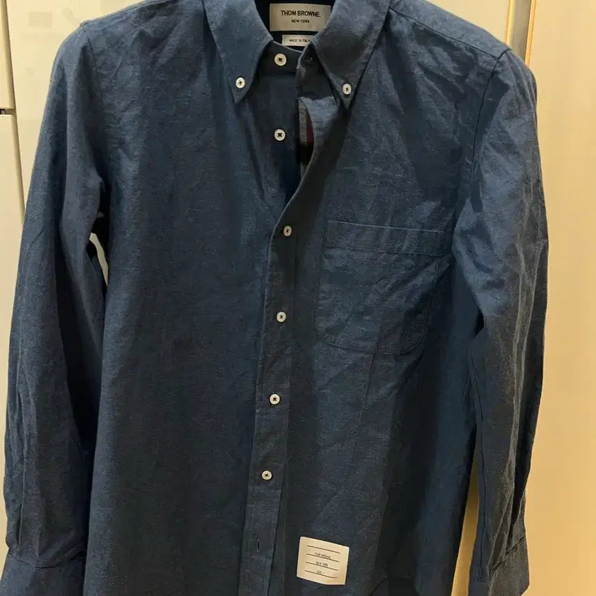 [BUNJANG] Thom Browne 26FW Three-Stripe Cotton Shirt / 26fw 톰브라운 백삼선 청셔츠 95~100