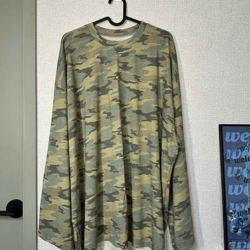 [BUNJANG] RUN P Camo Long Sleeve Loose Fit T-Shirt / 새상품) RUN P 카모 긴팔 루즈핏 쭉티