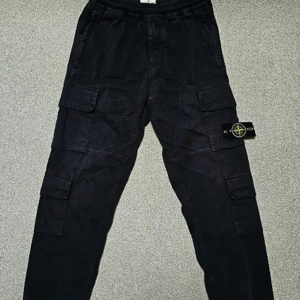 [BUNJANG] Stone Island 4-Pocket Badge Cargo Pants Black / [W28 사이즈] 스톤아일랜드 4포켓 와펜 카고 블랙 팬츠