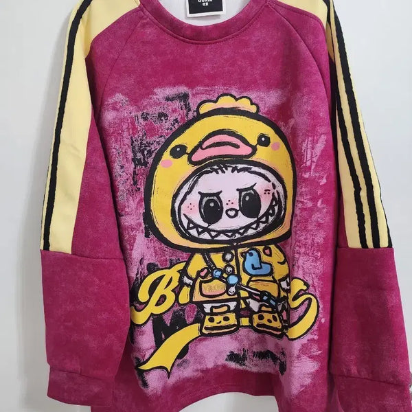 [BUNJANG] Labubu Character Printing Long Sleeve T-Shirt Sweatshirt / 라부부 캐릭터 프린팅 긴팔티셔츠 맨투맨<새상품>