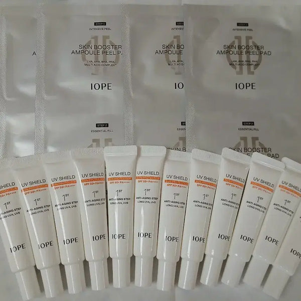 [BUNJANG] IOPE Ampoule Peel Pad (4 Sheets) + IOPE UV Shield Sun Protector (180ml) / 아이오페 앰플 필패드4매+아이오페 선크림 180미리