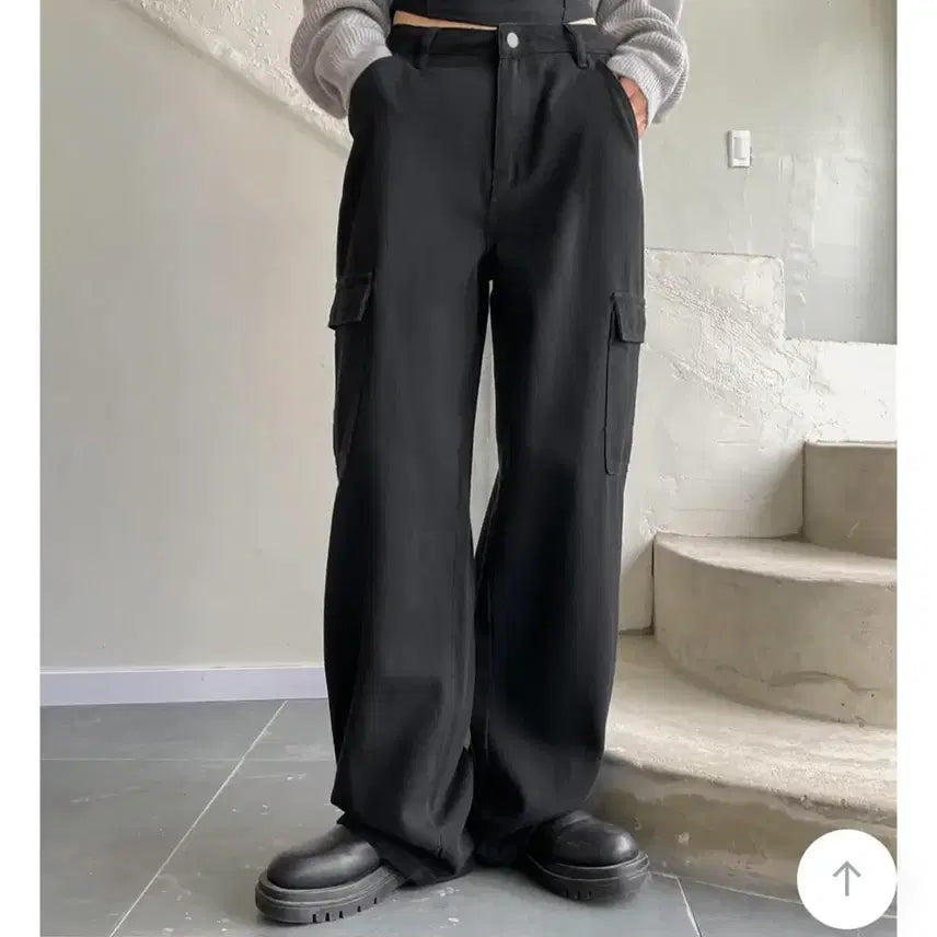 [BUNJANG] GoGoSing Cargo Cotton Pants Black / 고고싱 카고 코튼 팬츠 블랙