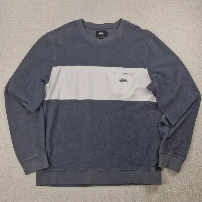 [BUNJANG] Stussy Towel Fabric Sweatshirt / 스투시 타올 패브릭 맨투맨
