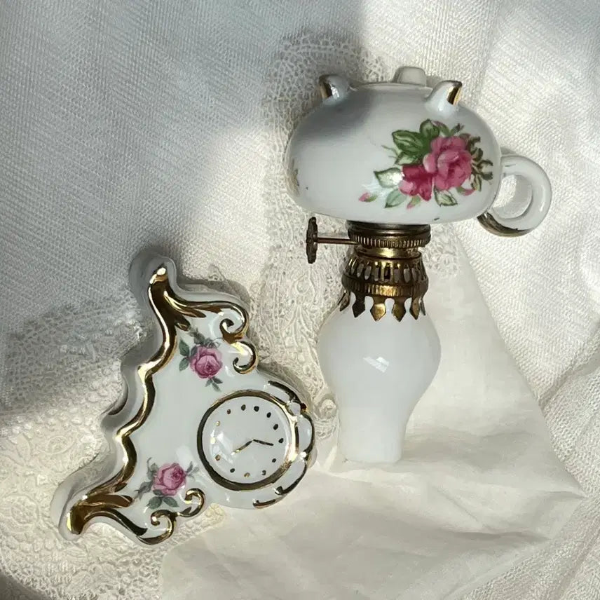 [BUNJANG] Vintage Limoges Miniature Desk Clock / (반짝할인)빈티지 리모주 리모지 미니어처 탁상시계 +덤