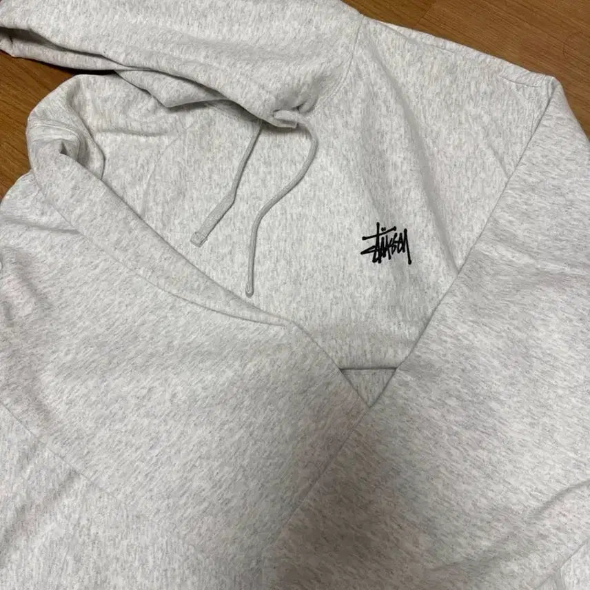 [BUNJANG] Stussy Hooded Sweatshirt Grey / 스투시 후드티 그레이