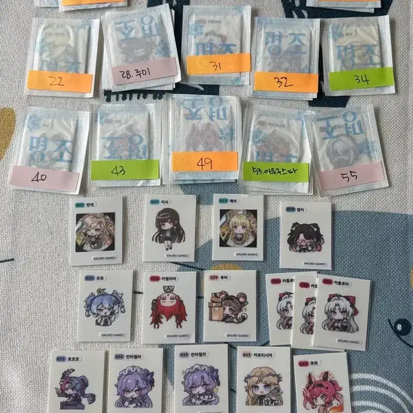 [BUNJANG] Korean Cartoon Character Stickers / 명조띠부씰