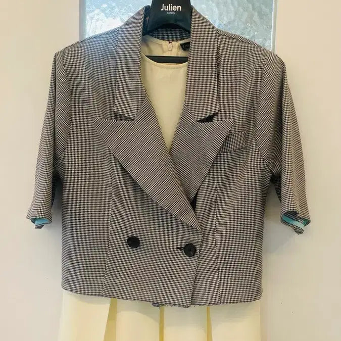 [BUNJANG] Julien Double Button Check Jacket / 줄리앙 더블 버튼 체크 자켓