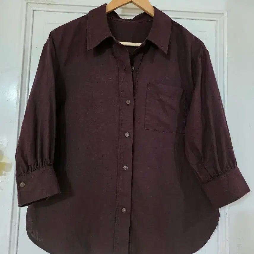 [BUNJANG] Women's Summer Linen Blend Blouse - Relaxed Fit / 여름 시원한 고급스러운 핏이이쁜  마  51레이온45블라우스