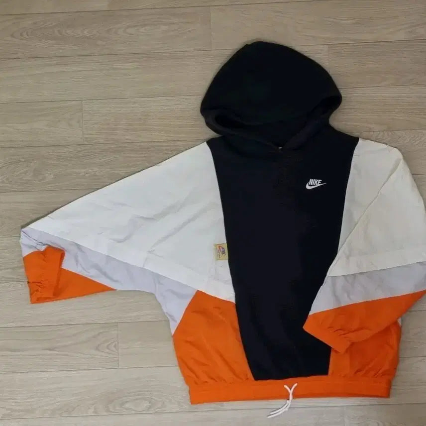 [BUNJANG] Nike Icon Clash Pullover Hoodie Orange & White / 나이키 아노락 후드티 L