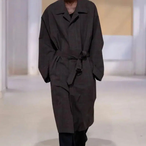 [BUNJANG] Lemaire Belted Overcoat Brown 46 / 르메르 명작 브라운 벨티드 오버코트 46