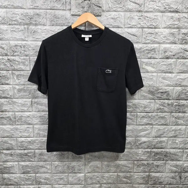 [BUNJANG] Lacoste Pocket T-Shirt Black Size 100 / 라코스테 포켓 반팔티 블랙  사이즈 100 남 여공용
