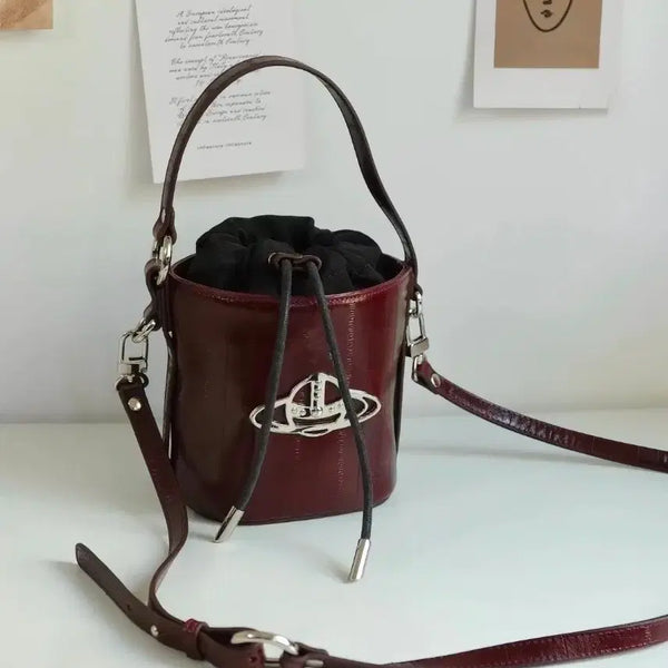 [BUNJANG] Vivienne Westwood Bucket Bag Burgundy / 비비안웨스트우드 버킷백 버건디