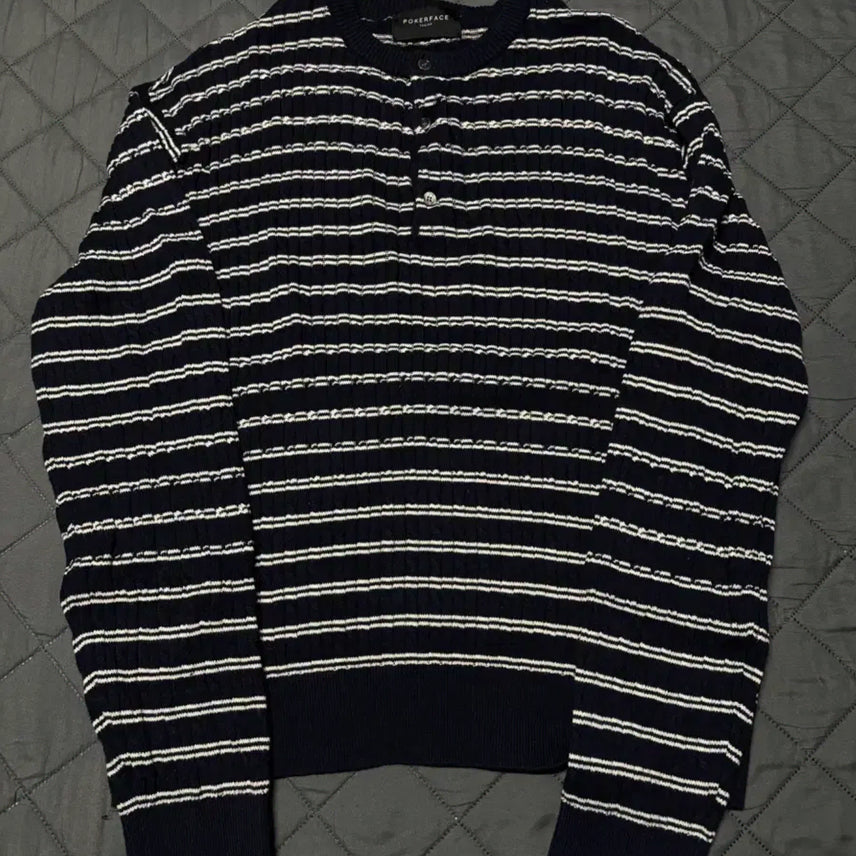 [BUNJANG] Poker Face Henley Neck Knit 48 / 포커페이스 헨리넥 니트 48