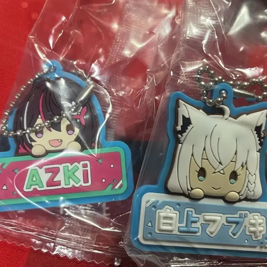 [BUNJANG] Hololive Azki Fubuki Nametag Gacha Keyring / [판매/교환] 홀로라이브 아즈키 후부키 네임택 가챠 키링