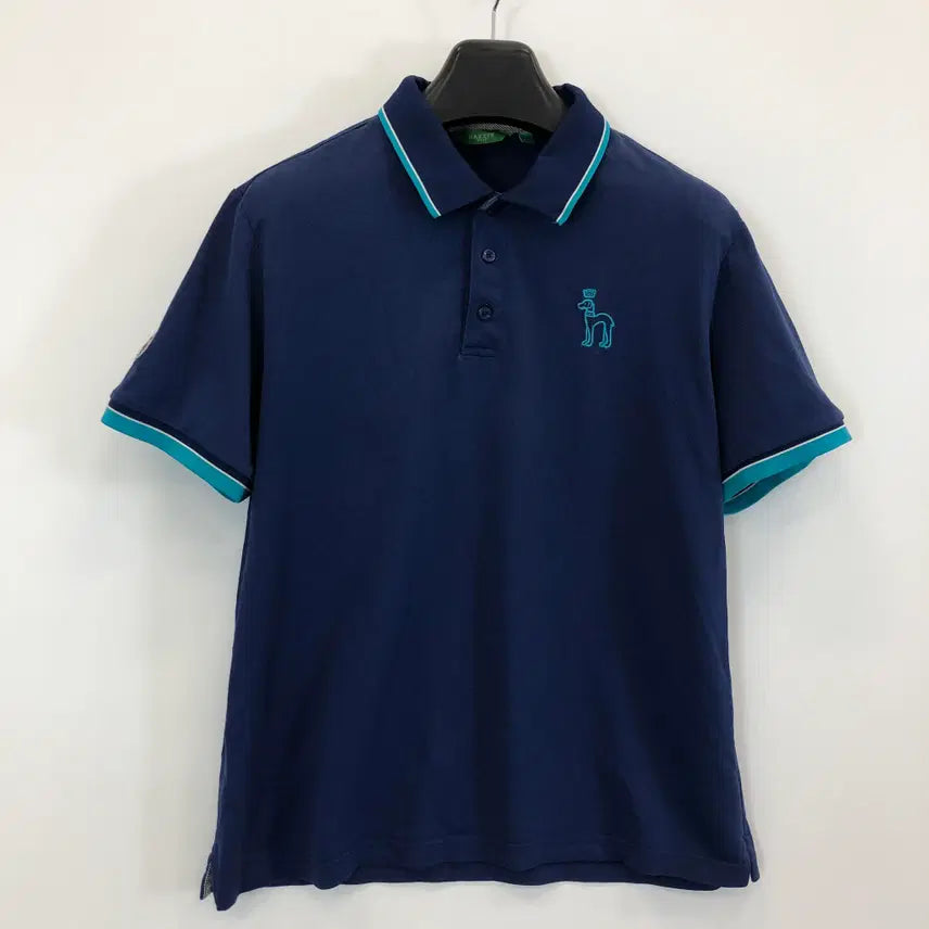 [BUNJANG] Hazzys Golf Cotton Polyester Pique Collar T-Shirt Navy 105 / 헤지스 골프 PK 카라티 105