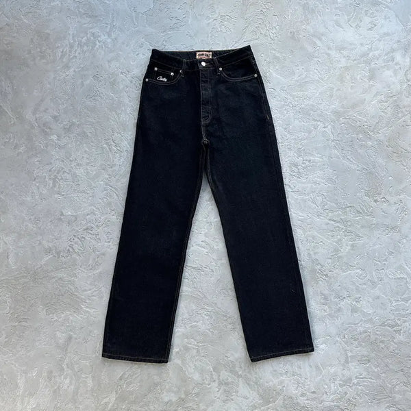 [BUNJANG] CORTİZ Dual Stripe Baggy Jeans Washed Denim / 코르테이즈 듀얼 스트라이프 배기 진 워시드 데님