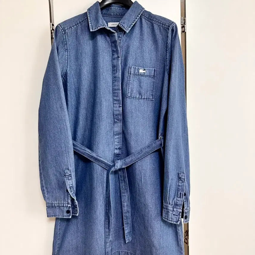 [BUNJANG] Lacoste Denim Shirt Dress / 라코스테 데님 셔츠 원피스 34