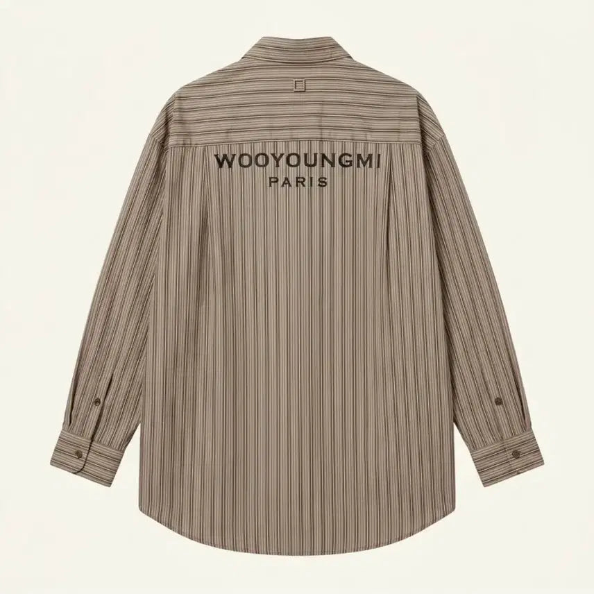 [BUNJANG] Wooyoungmi Striped Back Logo Shirt / 우영미 스프라이트 백로고 셔츠 (50)
